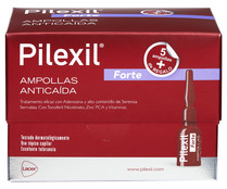 Tratamiento eficaz contra la caida del cabello, en ampollas individuales PILEXIL Forte 15 x 5 ml.