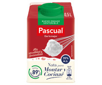 Nata líquida para montar y cocinar (35% materia grasa) PASCUAL 500 ml.