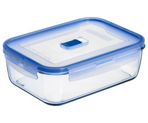 Recipiente hermético rectángular de vidrio templado Pure Box Active, 1,97 litros, 22X16 centímetros LUMINARC.