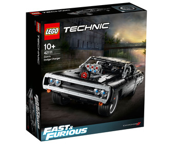 Juego de construcción Dom's Dodge Charger Fast and Furious con 1077 piezas, LEGO Technic 42111.