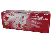 Leche fermentada con Lcasei y sabor a fresa PRODUCTO ALCAMPO 12 x 100 g.