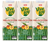 Zumo de melocotón y soja de origen 100% local VIVESOY 3 x 25 cl