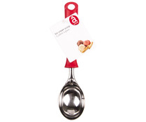 Cuchara de acero inoxidable con mango de plástico para servir helado, ACTUEL. Cuchara de acero inoxidable con mango de plástico para servir helado, ACTUEL.