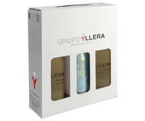 Estuche con 2 botella de vino blanco frizzante YLLERA 5.5 y 1 botella de vino rosado frizzante YLLERA 7.5 Ice revolution.