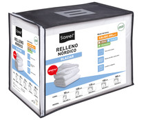 Relleno nórdico de fibra para cama de 135cm, 300g/m², SAVEL Glaciar.