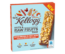 Barritas cereales con semillas de girasol, chía y avena KELLOGG`S 120 g. Barritas cereales con semillas de girasol, chía y avena KELLOGG`S 120 g.
