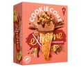Conos de helado de chocolate con salsa de chocolate y trozos de galletas de chocolate EXTRÈME Cookie de Nestlé 4 x 110 ml.