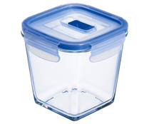 Recipiente hermético cuadrado de vidrio templado Pure Box Active, 0,75 litros, LUMINARC.