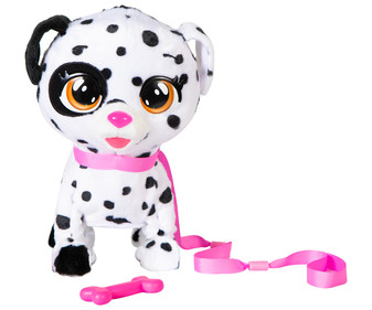 Perrito de peluche Spot con 2 accesorios y más de 30 sonidos y reacciones, BEBÉS LLORORNES.