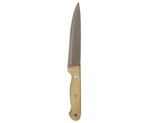 Cuchillo de cocina con hoja de acero inoxidable de 18cm. y mango de madera, ACTUEL.