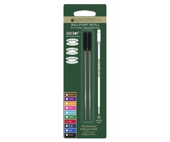 2 recambios de punta roller, grosor medio, tinta líquida roja MONTEVERDE. 2 recambios de punta roller, grosor medio, tinta líquida roja MONTEVERDE.