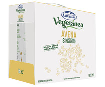 Bebida de avena sin azúcares añadidos CENTRAL LECHERA ASTURIANA Vegetánea 6 x 1 l.