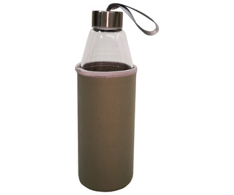 Botella de vidrio con funda de neopreno, 0.8 litros ACTUEL. Botella de vidrio con funda de neopreno, 0.8 litros ACTUEL.