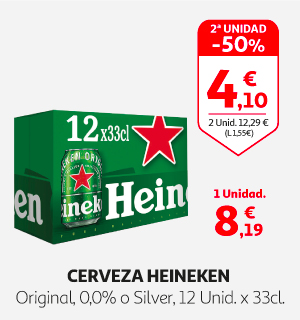 Cervezas HEINEKEN pack de 12 latas 