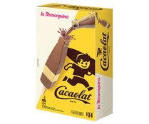 Polo de helado de chocolate y vainilla LA MENORQUINA Cacaolat 4 x 85 ml. 
