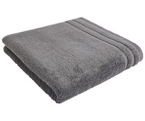 Toalla de ducha 100% algodón color gris oscuro, densidad de 500g/m², ACTUEL.