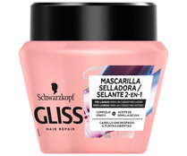 Mascarilla selladora 2 en 1 para cabellos encrespados y puntas abiertas GLISS Split hair miracle de Schwarzkopf 30 ml.