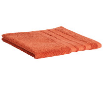 Toalla de tocador 100% algodón color naranja, densidad de 500g/m², ACTUEL.