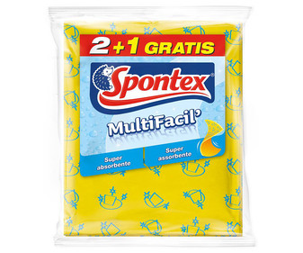 Bayetas, superabsorbentes multiusos SPONTEX MULTIFÁCIL2 + 1 uds.