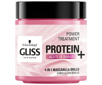 Mascarilla 4 en 1 para cabello sin brillo GLISS Protein + de Schwarzopf 400 ml. Mascarilla 4 en 1 para cabello sin brillo GLISS Protein + de Schwarzopf 400 ml.