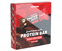 Barritas de proteínas con sabor a chocolate y avellanas PROZIS 6 barritas de 30 g.