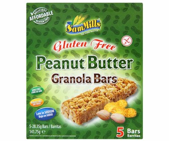 Barritas de cereales con cacahuetes sin gluten 141 gramos Barritas de cereales con cacahuetes sin gluten 141 gramos
