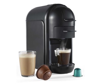 Cafetera compatible con cápsulas Dolce Gusto y Nespresso QILIVE Q.5260 negro, presión 20bar, depósito 600ml. Cafetera compatible con cápsulas Dolce Gusto y Nespresso QILIVE Q.5260 negro, presión 20bar, depósito 600ml.