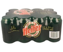 Cerveza HEIFER pack de 12 latas de 33 cl.