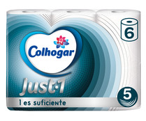 Papel higiénico Just 1 5 capas COLHOGAR 6 rollos