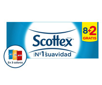 Pañuelos de celulosa desechables SCOTTEX 8 + 2 uds.