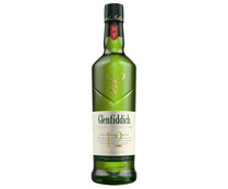 Whisky escoces single malt, con maduración de 12 años GLENFIDDICH botella de 70 cl.