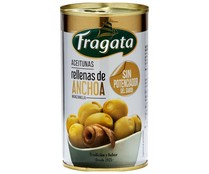 Aceitunas manzanilla rellenas de anchoas FRAGATA 150 g.