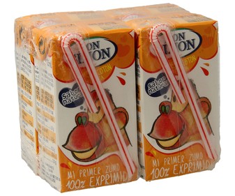 Zumo exprimido de melocotón y uva brick de 12,5 centilitros pack de 4 unidades Zumo exprimido de melocotón y uva brick de 12,5 centilitros pack de 4 unidades
