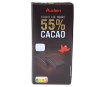 Tableta de chocolate negro 55% cacao PRODUCTO  ALCAMPO 150 g.