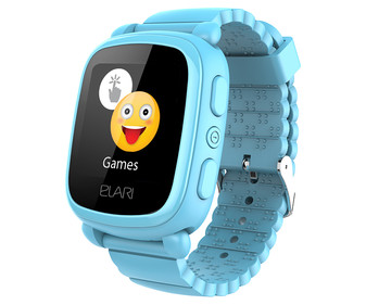 Smartwatch para niños ELARI KidPhone 2 azul, pantalla táctil GPS, Botón SOS, Bluetooth.