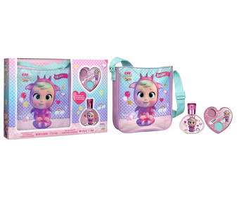 Bandolera con colonia infantil y estuche de sombras de ojos BEBÉS LLORONES. Bandolera con colonia infantil y estuche de sombras de ojos BEBÉS LLORONES.