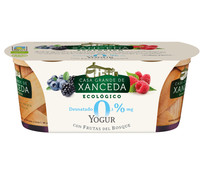 Yogur con frutos del bosque desnatado ecológico XANCEDA pack 2 uds. x125 g