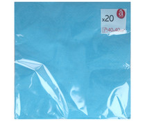 Servilletas de papel desechables celestes 40 X 40 cm 3 capas ACTUEL 20 uds. Servilletas de papel desechables celestes 40 X 40 cm 3 capas ACTUEL 20 uds.