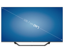 Televisión 139,7 cm (55") QLED HISENSE 55A7GQ 4K, HDR10+, SMART TV, WIFI, BLUETOOTH, TDT HD, USB reproductor y grabador, 3HDMI, 210HZ.