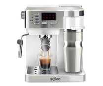 Cafetera multifunción SOLAC Multi Stillo CE4497, Espresso + goteo + capuccino, presión 20bar, vaporizador.