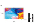 Televisión 190,5 cm (75") LED TCL 75P635 4K, HDR10, SMART TV, WIFI, BLUETOOTH, TDT T2, USB reproductor, 3HDMI, 60HZ.
