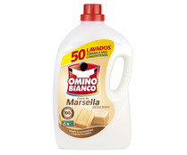 Detergente  líquido para lavadora con jabón de Marsella OMINO BIANCO 50 lav