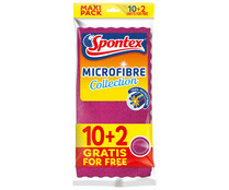 Bayetas miccrofibra Economic SPONTEX  MICROFIBRE 10 + 2
