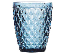 Vaso de vidrio Sidari de 0,2 litros, en color azul, LA MEDITERRÁNEA.
