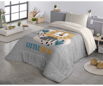 Edredón reversible para cama de 90 cm, estampado infantil, 100% poliéster, NATURALS.