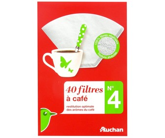 FIltros para cafetera, nº4 PRODUCTO ALCAMPO 40 unidades. FIltros para cafetera, nº4 PRODUCTO ALCAMPO 40 unidades.