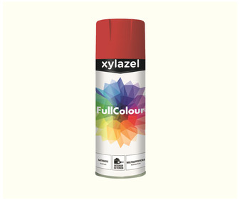 Spray de pintura color blanco, satinado, XYLAZEL Fullcolour, 400ml.
