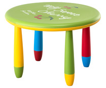 Mesa infantil de colores de 70x47 cm, ideal para jardín y terraza, IKUNIK.