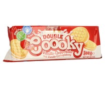 Galletas tipo sándwich rellenas con crema sabor vainilla COPPENRATH DOUBLE COOOKY 300 gr,
