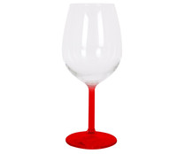 Copa de vino de vidrio con pie rojo, 0,46 litros de capacidad, ROYAL LEERDAM Jade.
